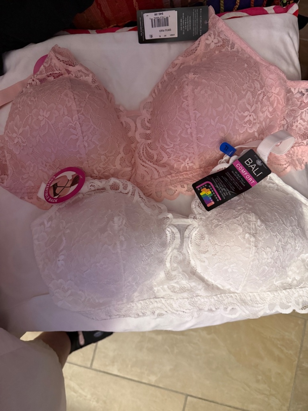 Bundle 5 Brand-NewBras, Bali Lace Desire 1 Rhonda Shear Pinup Bra Wirefree XL - Picture 8 of 10